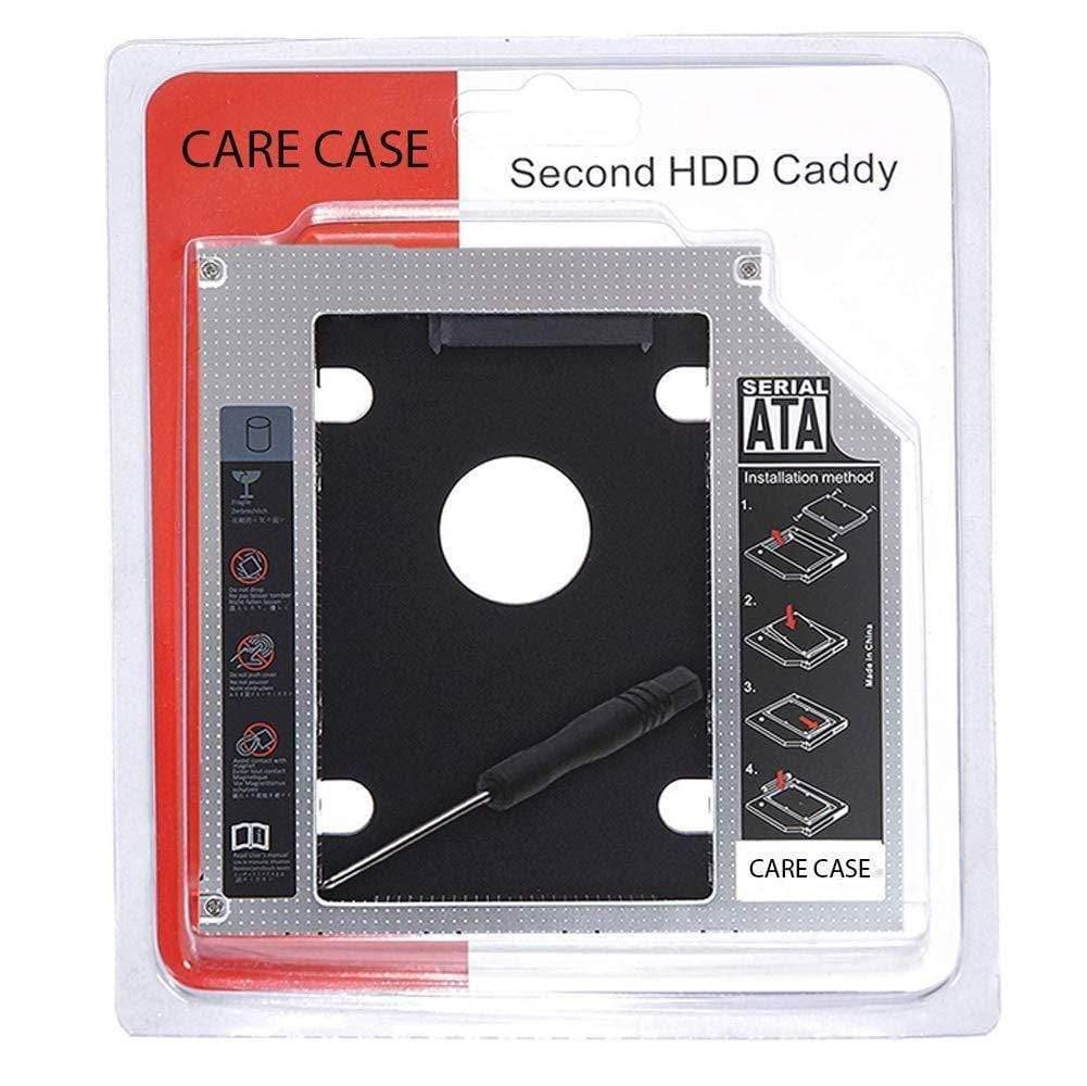 CARE CASE® Optical Bay 2nd Hard Drive Caddy CD/DVD Drive Slot for SSD