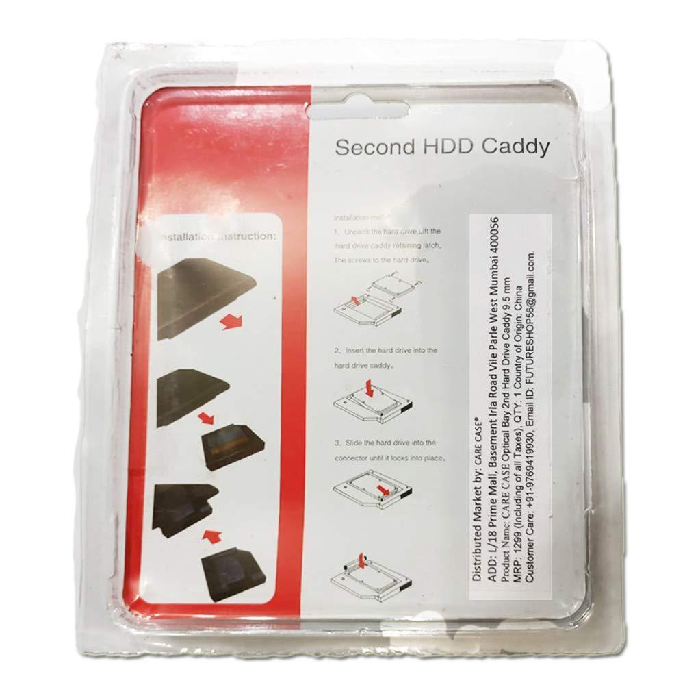 CARE CASE® Optical Bay 2nd Hard Drive Caddy CD/DVD Drive Slot for SSD