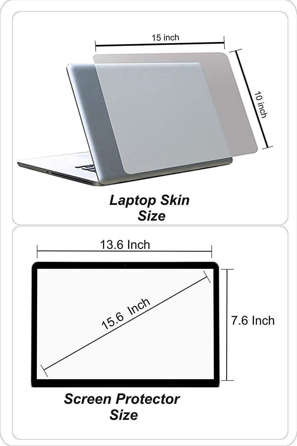 Dealsplant 15.6" Laptop Skin Combo 4 in 1 For keyboard, Display, Wrist Track pad and Laptop lid-Laptops & Computer Peripherals-dealsplant