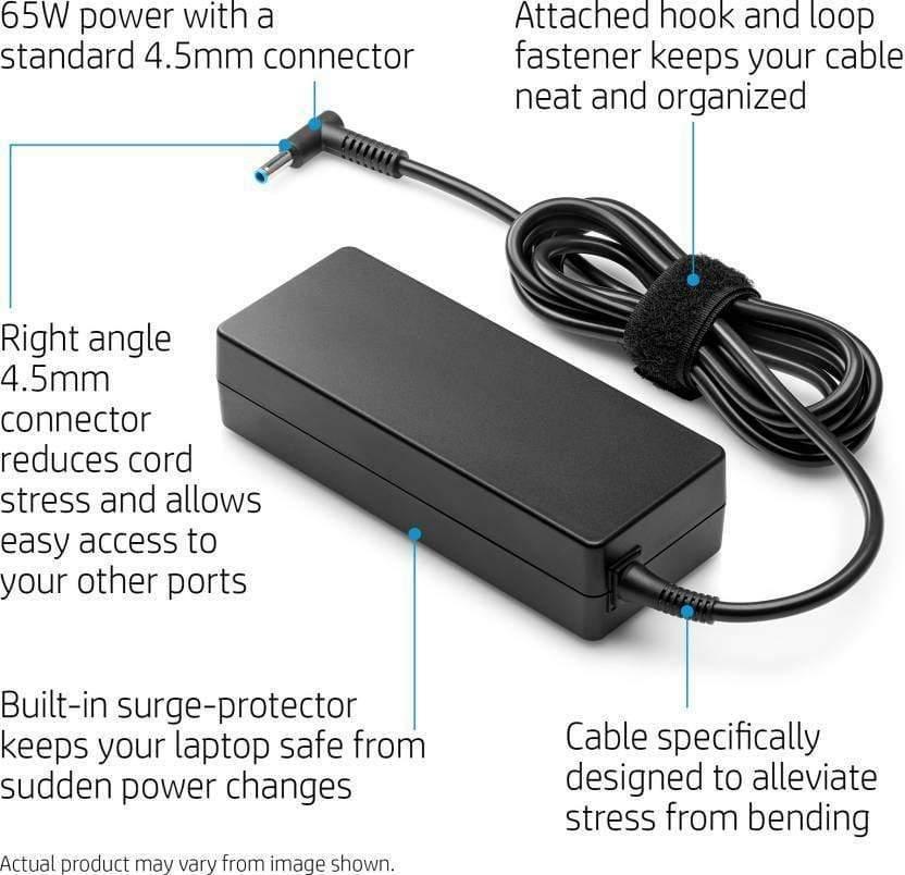 HP 65W 4.5mm LC AC Adapter (Original, 1 year HP India Warranty)-Laptops & Computer Peripherals-dealsplant
