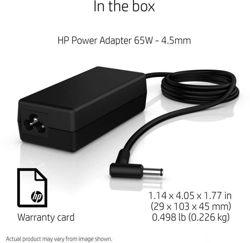 HP 65W 4.5mm LC AC Adapter (Original, 1 year HP India Warranty)-Laptops & Computer Peripherals-dealsplant