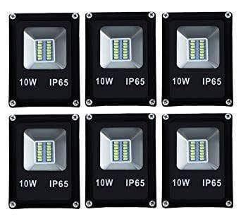 10w Waterproof IP66 LED Flood Outdoor Light White -10 watt (Pack of 6)-Lightings & Bulbs-dealsplant