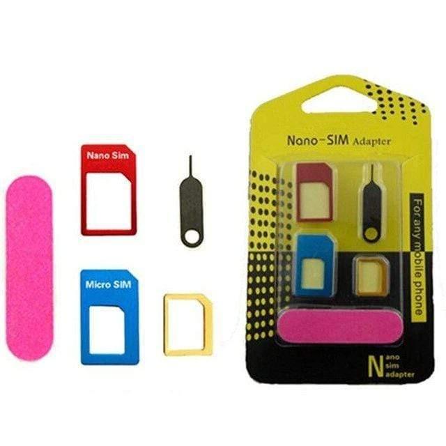 Metal SIM Adapter 5 in1 Nano Micro Standard Eject tool-Mobile Accessories-dealsplant