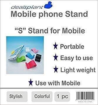 Dealsplant 'S' Shaped Plastic Desktop Stand Holder for Mobile Phones (Colour may vary)-Other Mobile Accessories-dealsplant