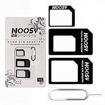 Noosy 4 IN 1 SIM Card Adapter Kit Nano, Micro, Needle For iPhone, Moto, Samsung, Nokia-Other Mobile Accessories-dealsplant