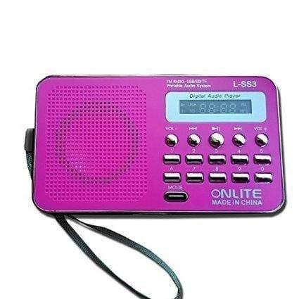 ONLITE LED Display Mini Speaker Portable FM Radio Player L-SS3 (Random  Color)