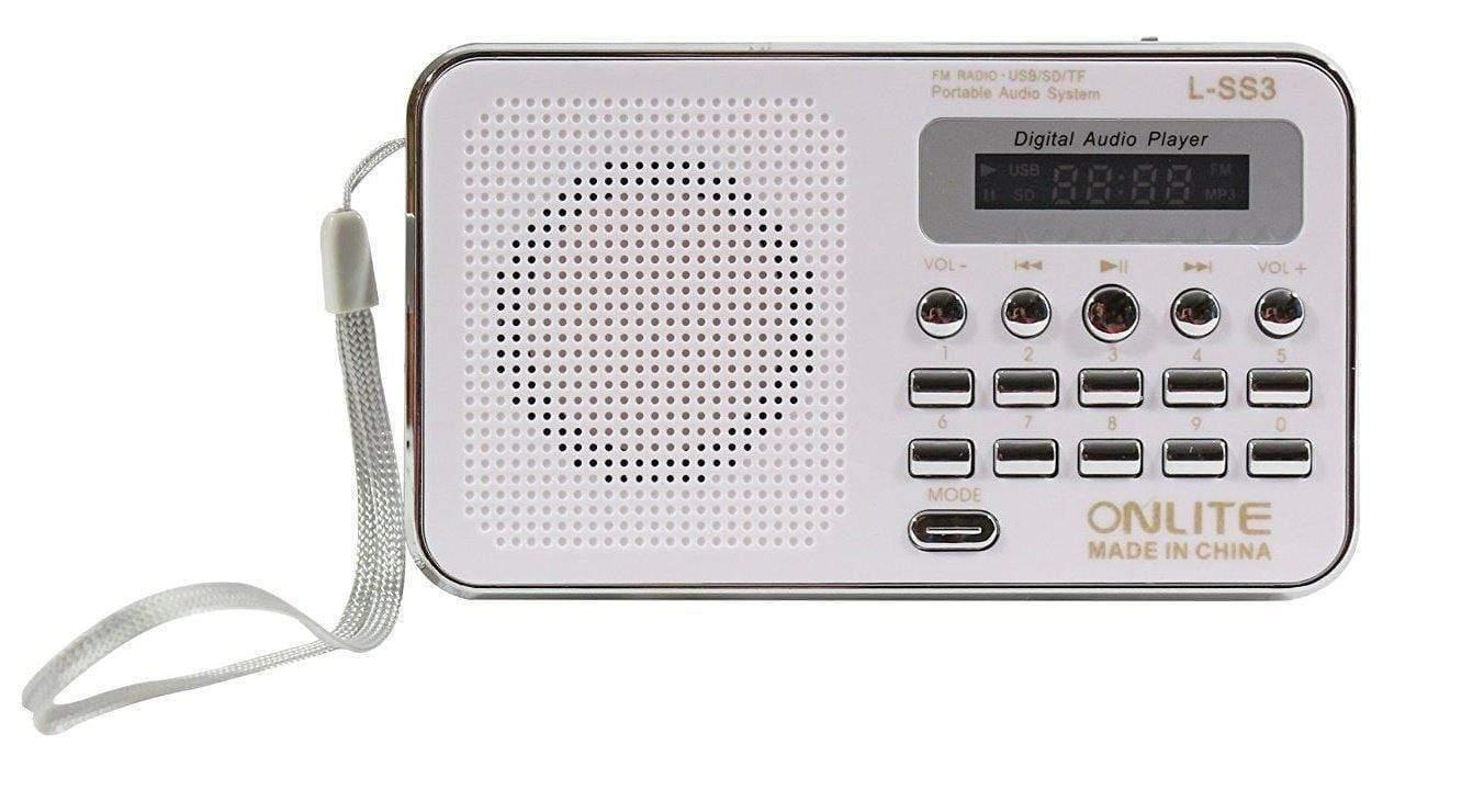 ONLITE LED Display Mini Speaker Portable FM Radio Player L-SS3 (Random Color)-RADIO PLAYER-dealsplant