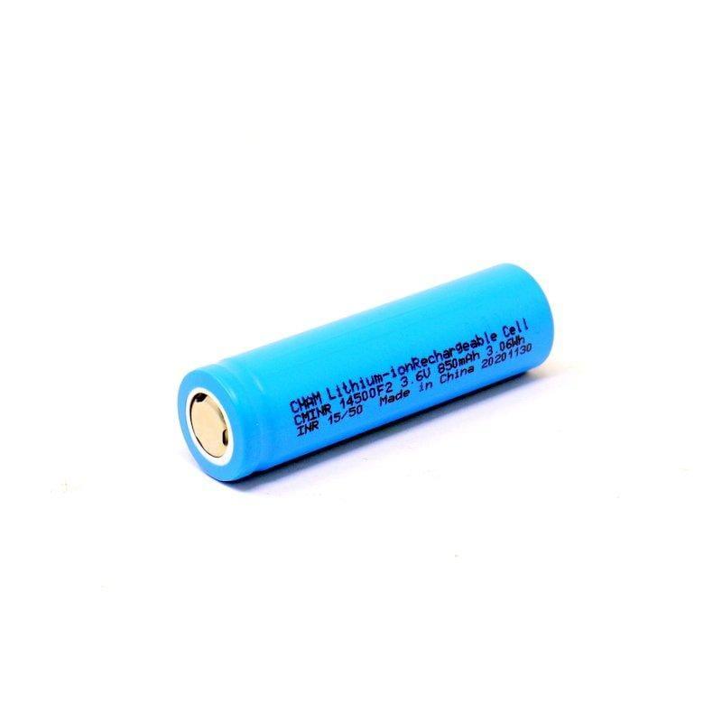 Dealsplant 14500 High Quality Rechargeable 3.7V 1000 mAh Lithium ion BUTTON TOP Battery for Power Bank, Science Projects, Torch Lights-Rechargeable Batteries-dealsplant