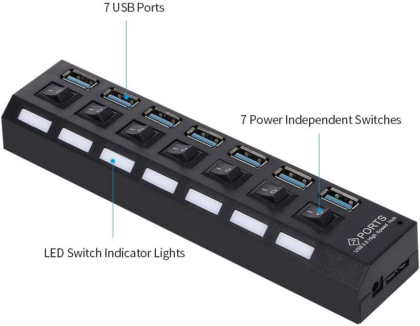 Dealsplant 7-Port USB 2.0 HUB-usb connector-dealsplant