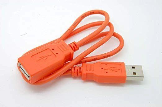 Dealsplant Premium Quality Full Copper USB 2.0 Extension Cable - A-Male to A-Female - 3.5 Feet (1.1 Meters Orange Color)-USB Gadgets-dealsplant
