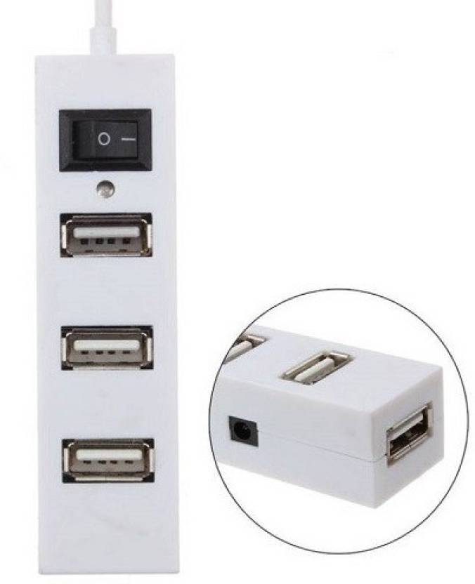 Quantum QHM6660 USB 4 PORT Hub - SMALL DESIGN WITH INTEGRATED USB CABLE-USB Gadgets-dealsplant