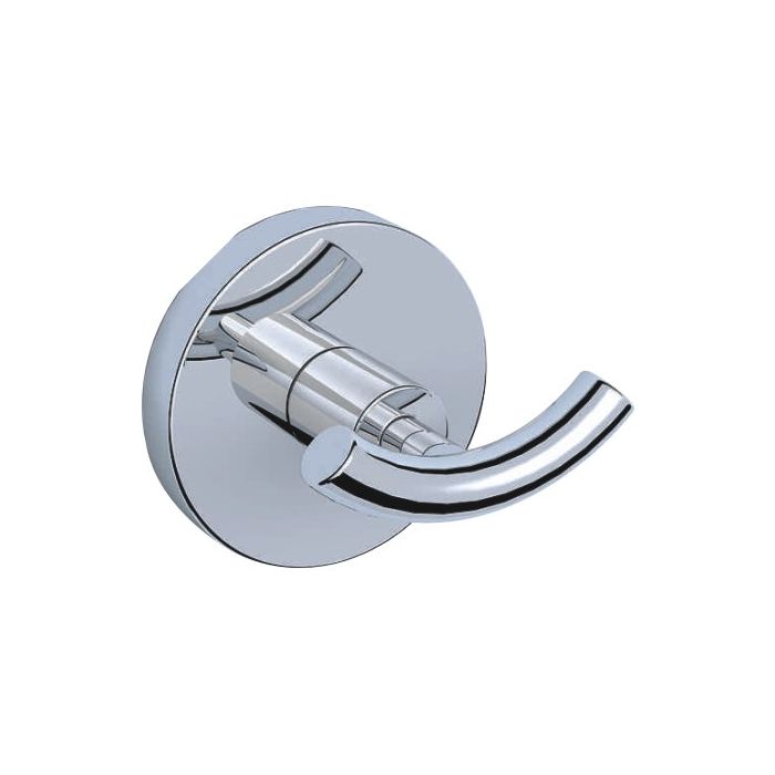 Jaquar Brass Double Coat Hook (Chrome)-Bathroom Accessories-dealsplant