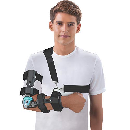 Dyna ROM Elbow Brace-Universal Size-Range of Motion Elbow Suppor one size fits most (left & right)-HEALTH &PERSONAL CARE-dealsplant