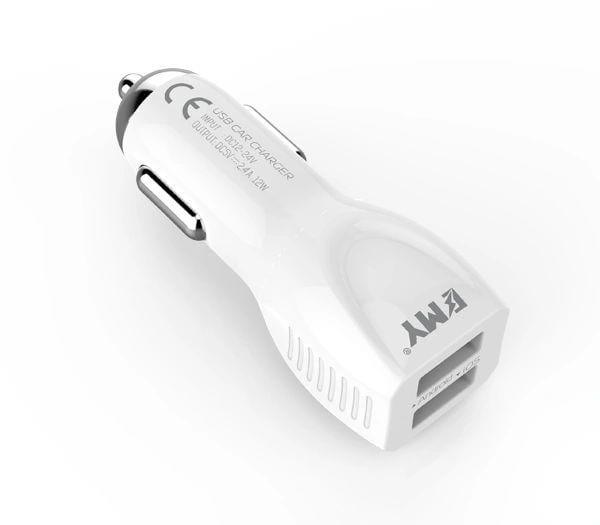 EMY 112 Premium Quality 2.4A Car Charger with Free MicroUSB Cable-Car Accessories-dealsplant