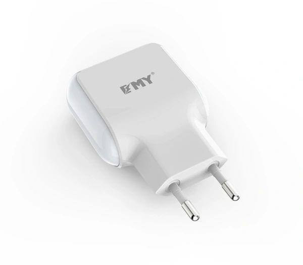 EMY 220 USB Fast Charger 2.4A with Free Lightning Cable-Datacable & Chargers-dealsplant