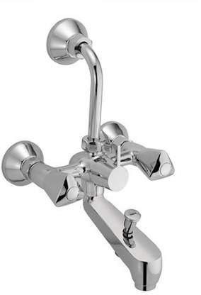 Essco Tropical TQT-519 Tropical Wall Mixer 3 In 1 System With 115mm Bend Pipe, Aerator and Small Knob Mixer Faucet (Wall Mount Installation Type)-Wall Mixer-dealsplant