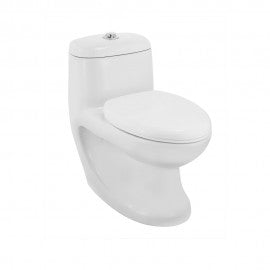 Essco Cosmo Single Piece P Trap Water Closet CMS-WHT-103851P180SPP Single Piece WC with PP Soft Close Seat Cover, Hinges, Fixing Accessories and Accessories Set-p trap-dealsplant
