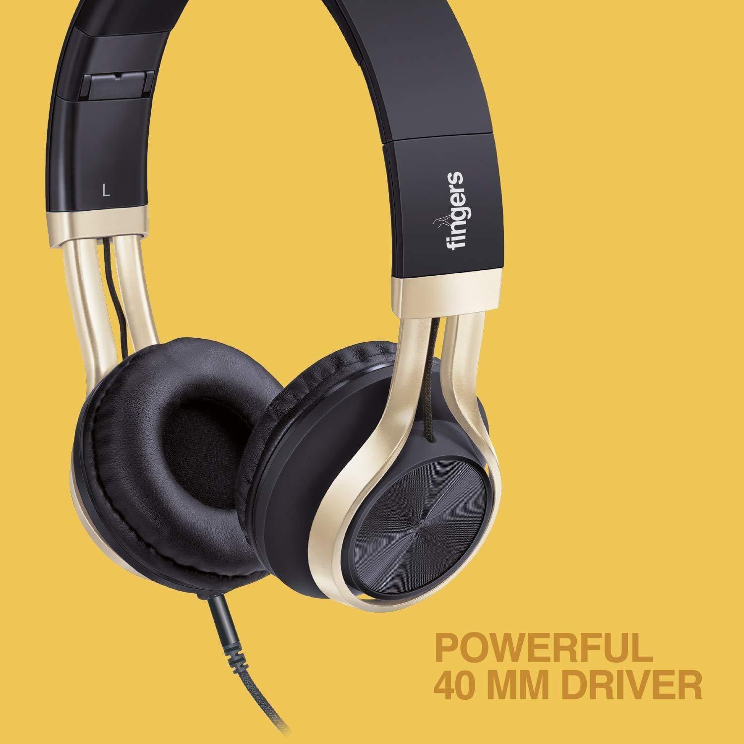 FINGERS Showstopper H5 Wired Headphones with Mic-Audio Speakers-dealsplant