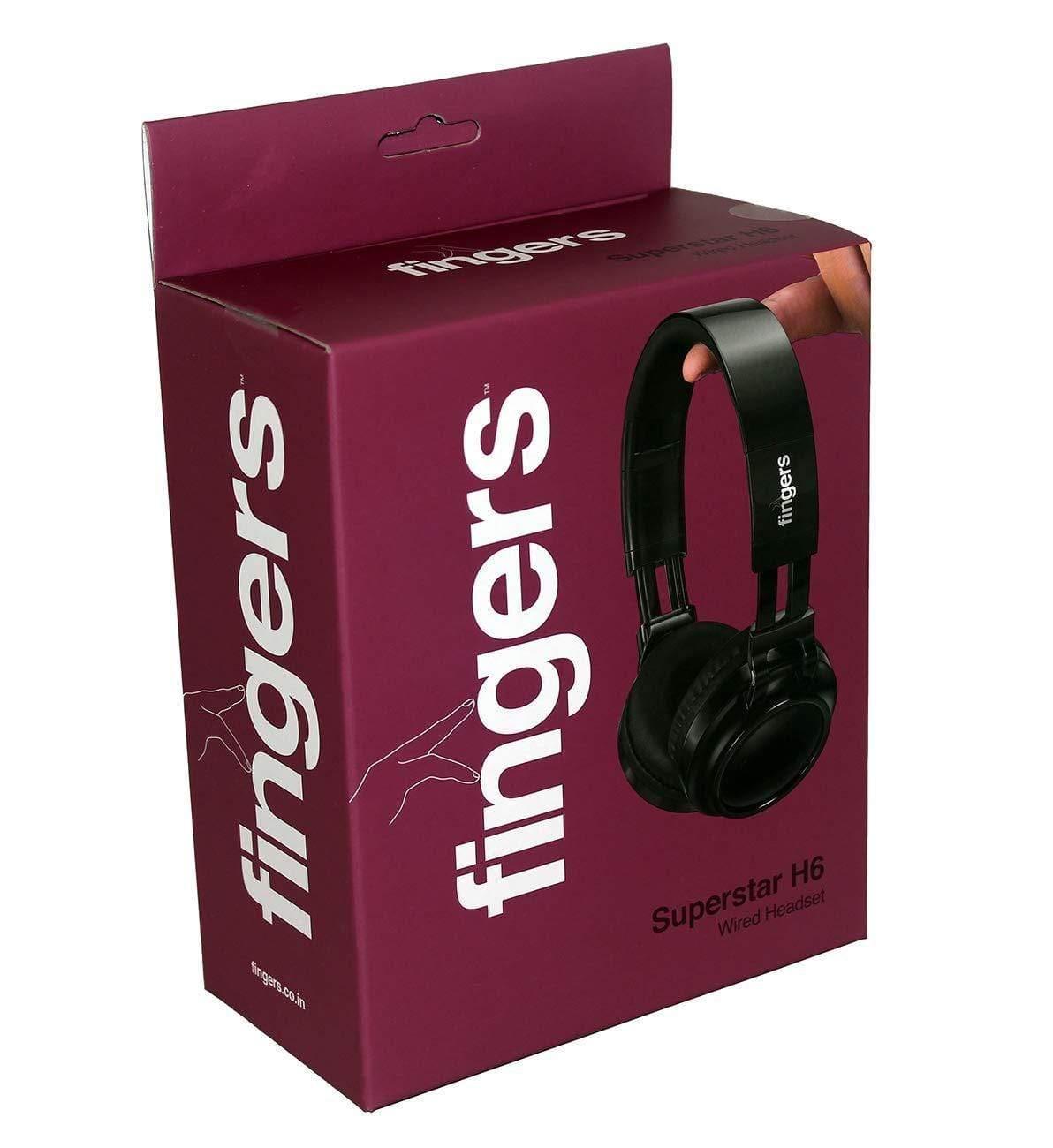 FINGERS Superstar H6 Wired Headphones with In-Line Mic,-Wired Earphone-dealsplant