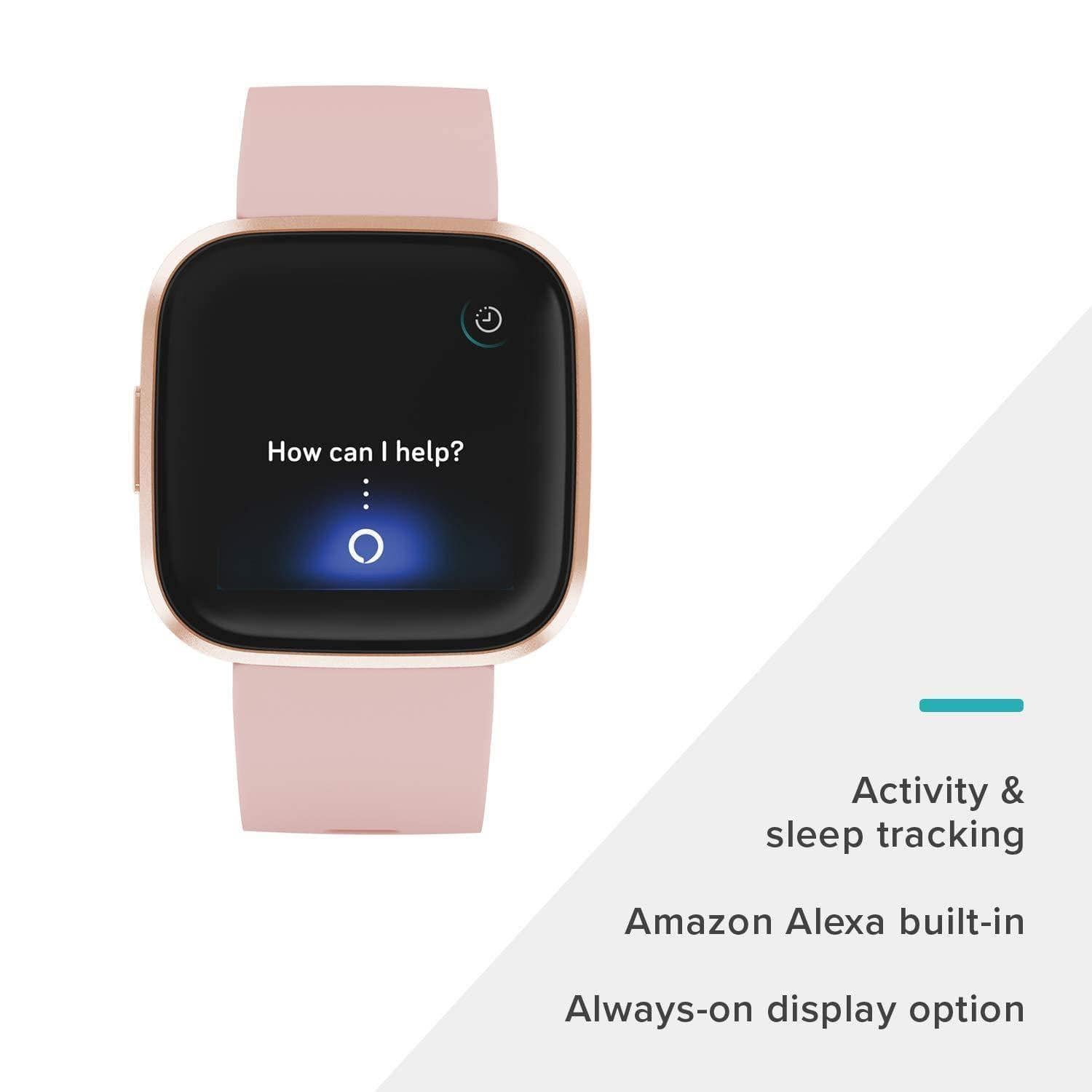 Fitbit FB507RGPK Versa 2 Health & Fitness Smartwatch with Heart Rate, Music, Alexa Built-in (S & L Bands Included) (Petal/Copper Rose)-HEALTH &PERSONAL CARE-dealsplant