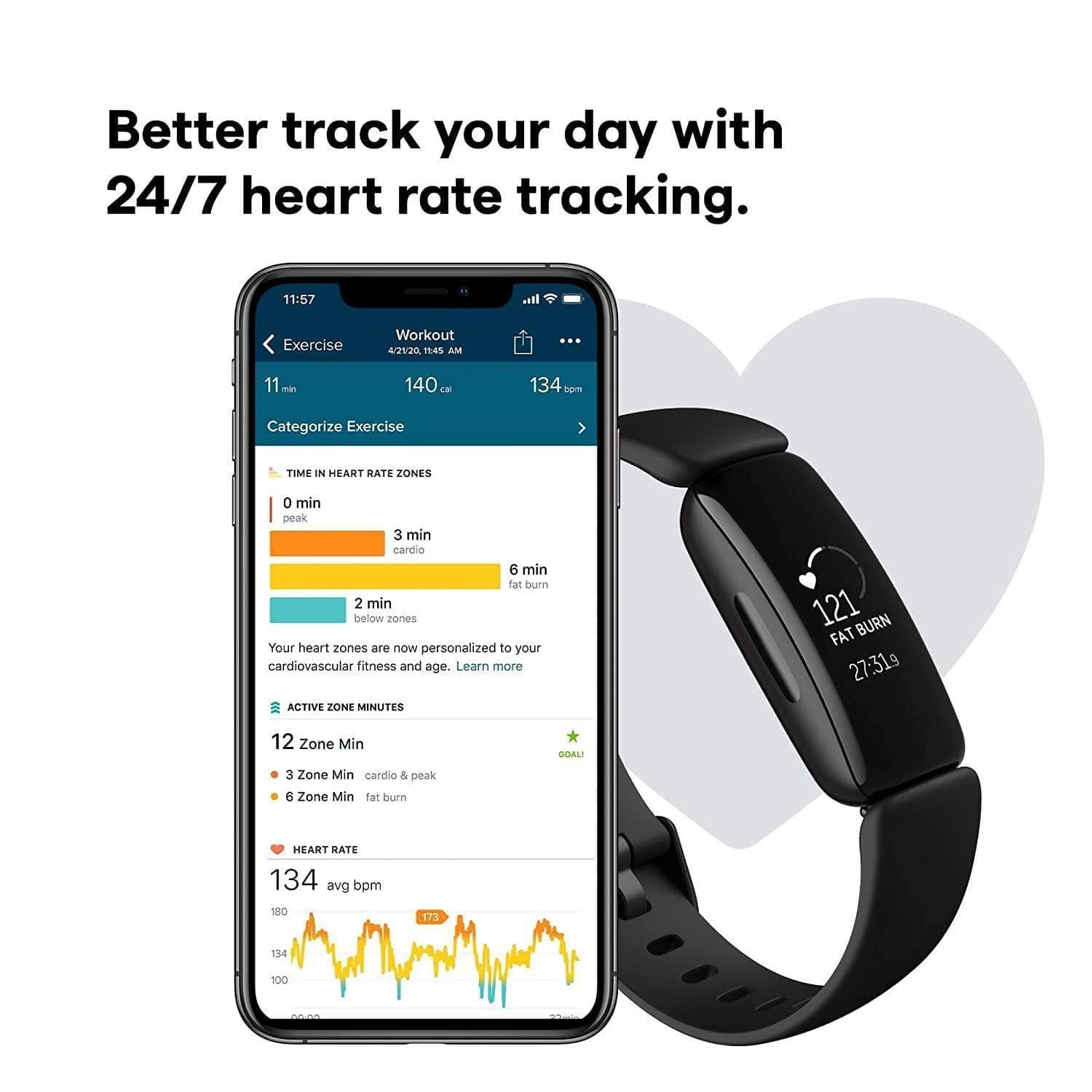 Fitbit Inspire 2 Health & Fitness Tracker-HEALTH &PERSONAL CARE-dealsplant