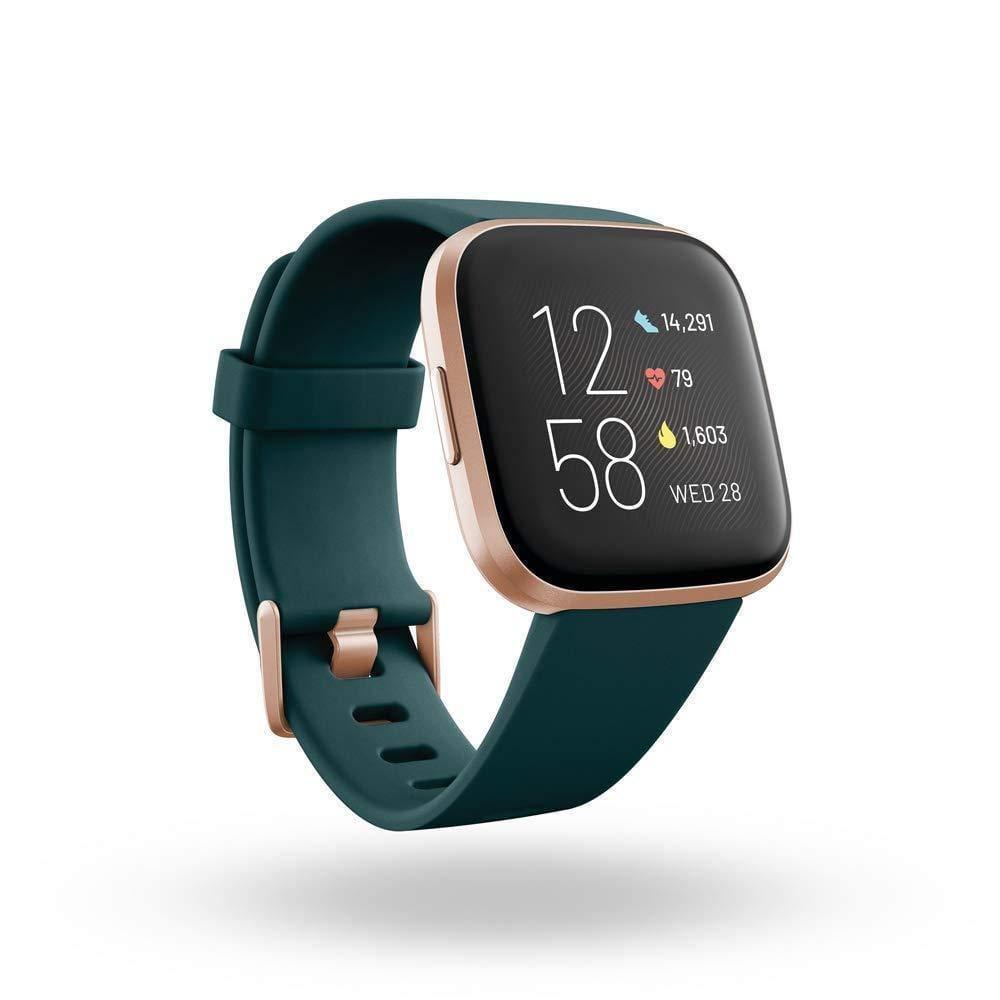 Fitbit Versa 2 (NFC), Health & Fitness Smartwatch with Heart Rate, Music, Sleep & Swim Tracking, One Size (S & L Bands Included) (Black)-HEALTH &PERSONAL CARE-dealsplant