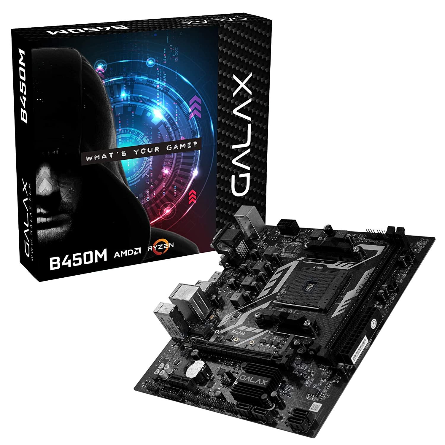 GALAX B450M Motherboard for AMD Ryzen 1st, 2nd and 3rd Gen CPU-Mother Boards-dealsplant