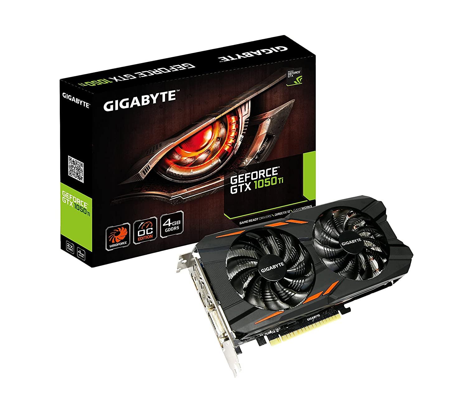 Gigabyte Geforce GTX 1050 Ti OC 4GB GDDR5 128 Bit PCI-E Graphic Card