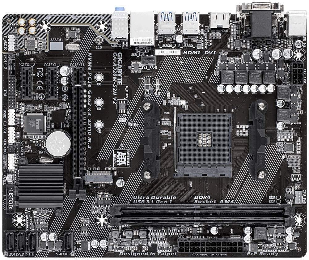 Gigabyte AMD A320M-S2H V2 Micro ATX DDR4-SDRAM Motherboard-Mother Boards-dealsplant