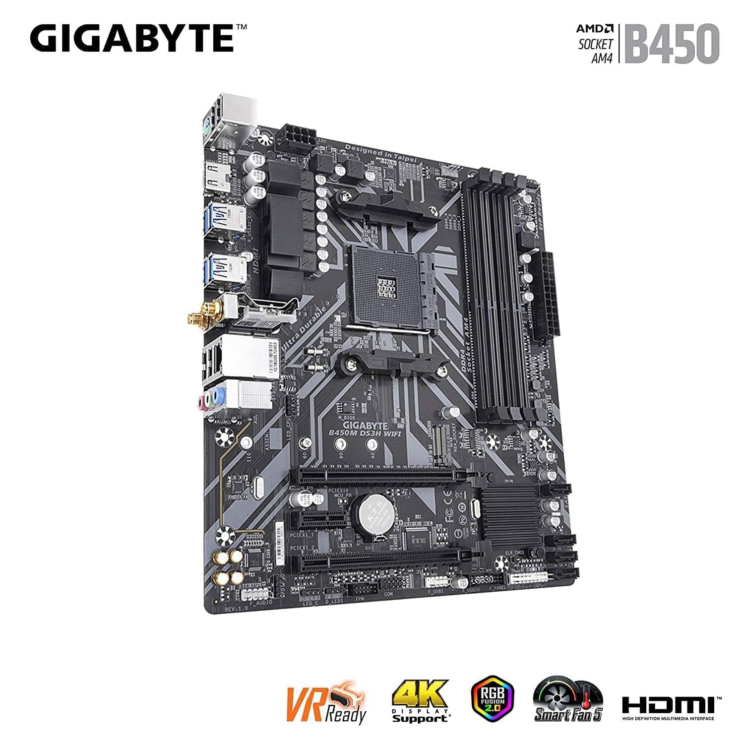 Gigabyte B450M DS3H WiFi Motherboard-Mother Boards-dealsplant