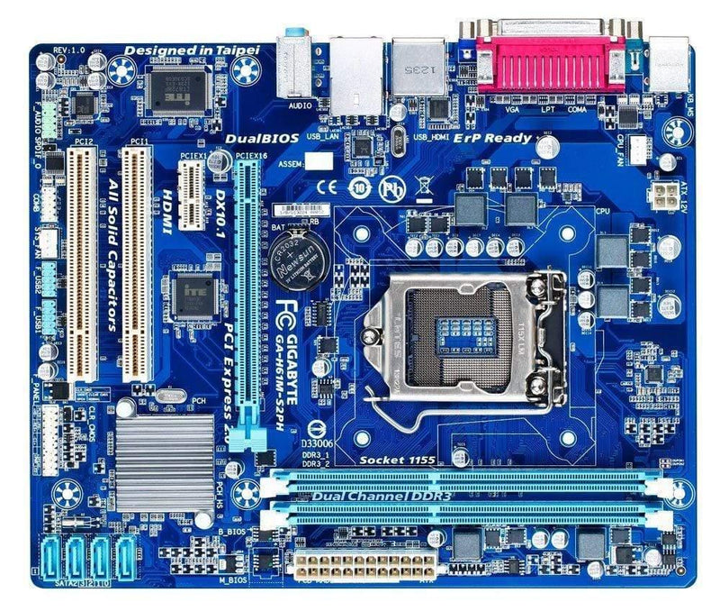 Gigabyte GA-H61M-S2PH (rev. 1.1) Intel H61 Express Chipset Motherboard-Mother Boards-dealsplant