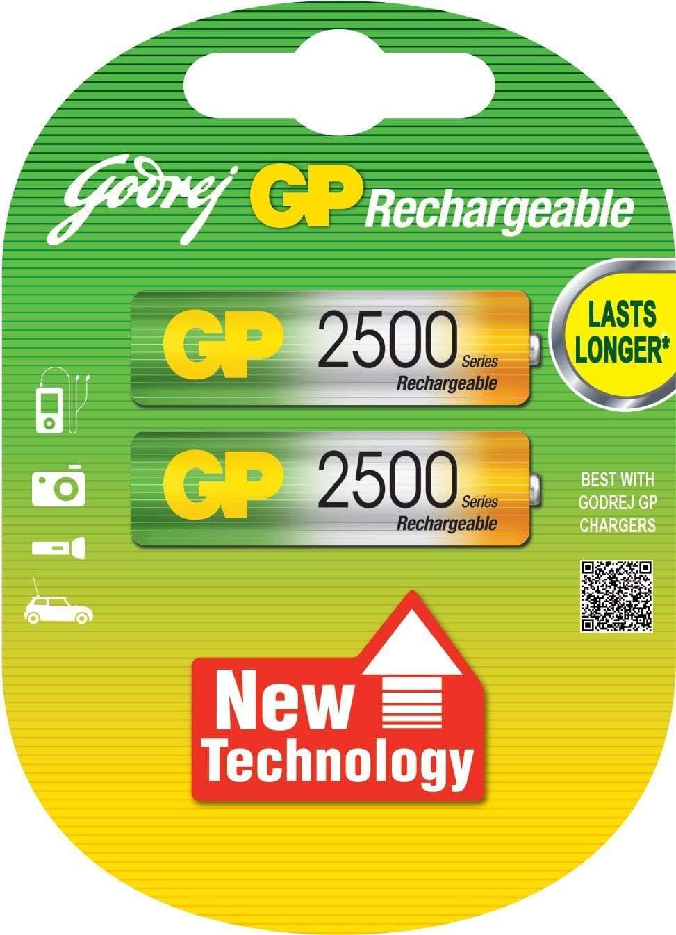 Godrej GP AA 2500 NiMH Rechargeable Battery-Rechargeable Batteries-dealsplant