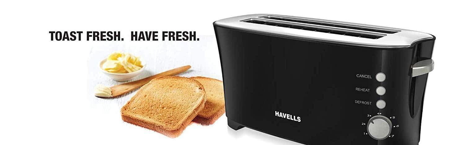 Havells Feasto 1350W 4 Slice Pop-up Toaster-Home & Kitchen Appliances-dealsplant