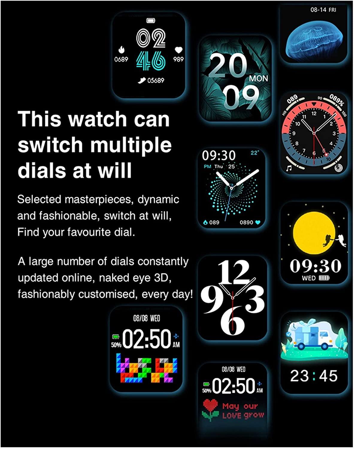 Heatz HW22 Smart Watch 1.75inch Custom Dial Bluetooth Call 44mm Heart Rate Blood Pressure Fitness-Smart Watch-dealsplant