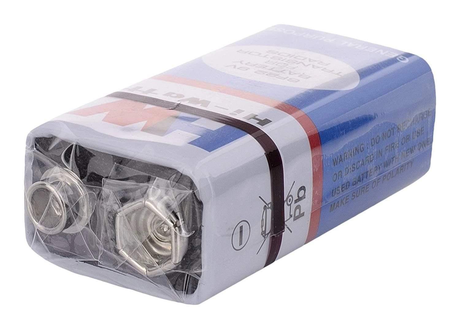 Hi-Watt 9V Non-Rechargeable Long Life Battery - Set of 2-General Purpose Batteries-dealsplant