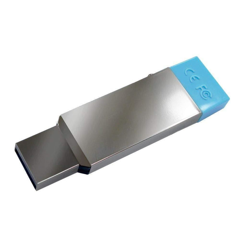 HP HPFD302M 128GB OTG Flash Drive (Silver and Sky Blue)-pendrives-dealsplant