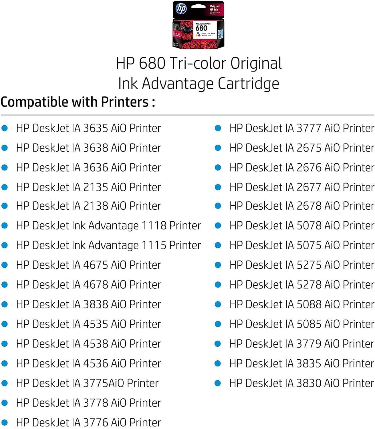 HP 680 Tri-color Original Ink Advantage Cartridge-TONNER CATRIDGE-dealsplant