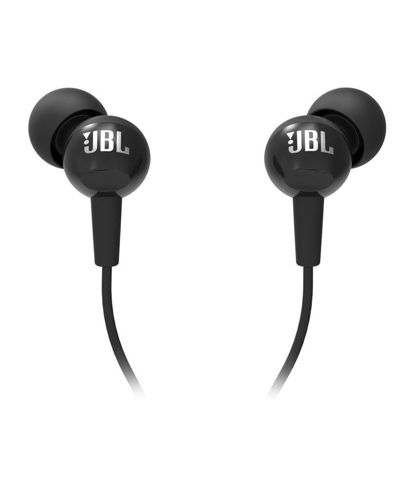 JBL C100SI In-Ear Headphones with Mic( Black/ White/Red)-Earphones-dealsplant