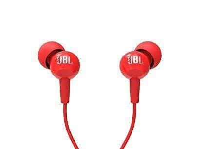 JBL C100SI In-Ear Headphones with Mic( Black/ White/Red)-Earphones-dealsplant