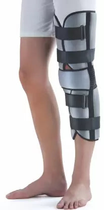 Dyna Innolife Knee Immobiliser-Grey-19 Inch Length Knee, Calf & Thigh Support (Grey, Black) Large-HEALTH &PERSONAL CARE-dealsplant