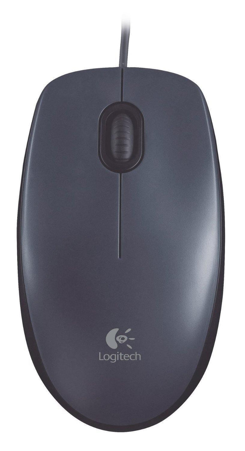Logitech M100r Wired USB Mouse (Black)-MOUSE-dealsplant