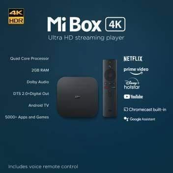 Mi Box 4k Media Streaming Device (Black)-Media Streaming Device-dealsplant