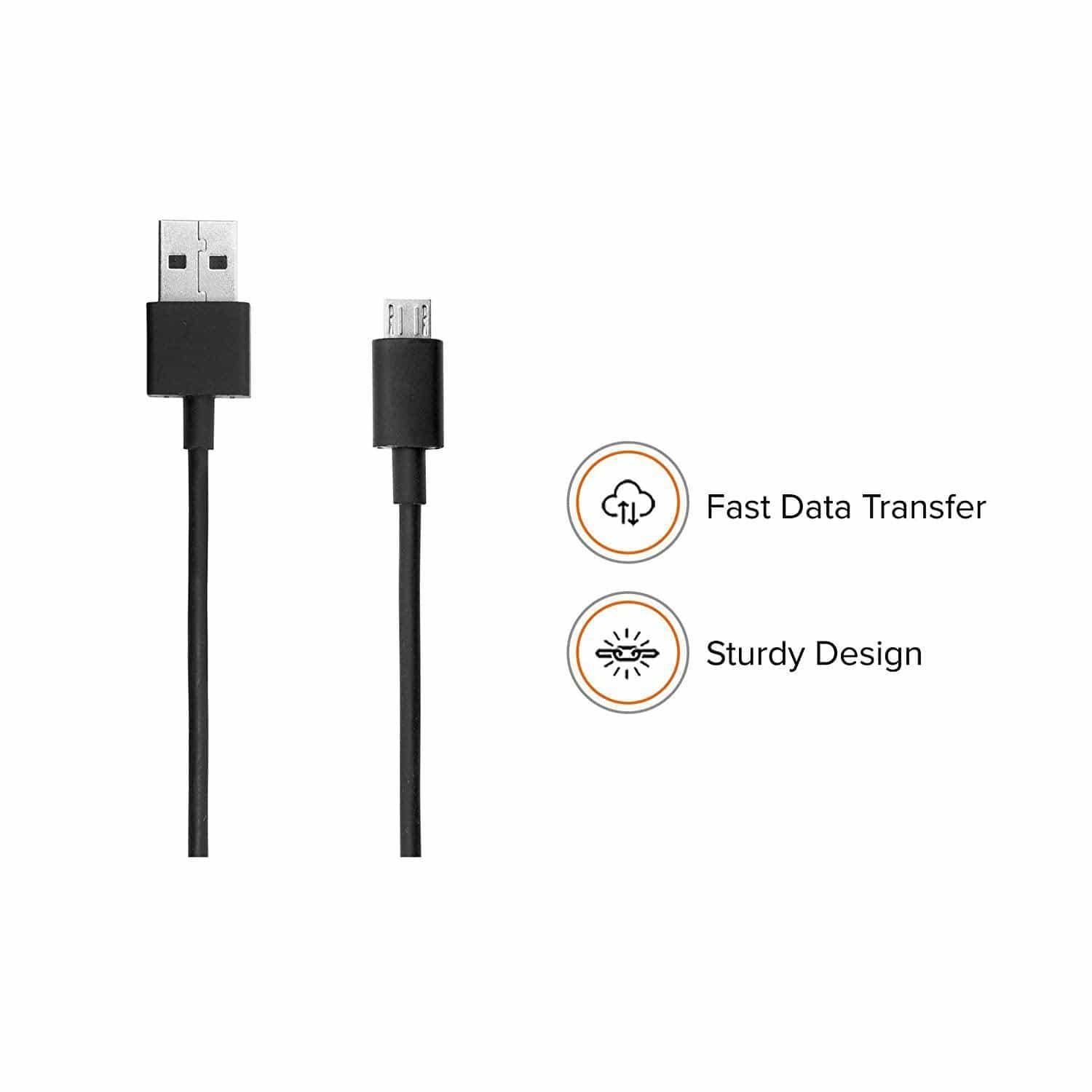 Mi Micro USB Cable (120cm, USB Type A, Black)-USB Charging Transfer cable-dealsplant