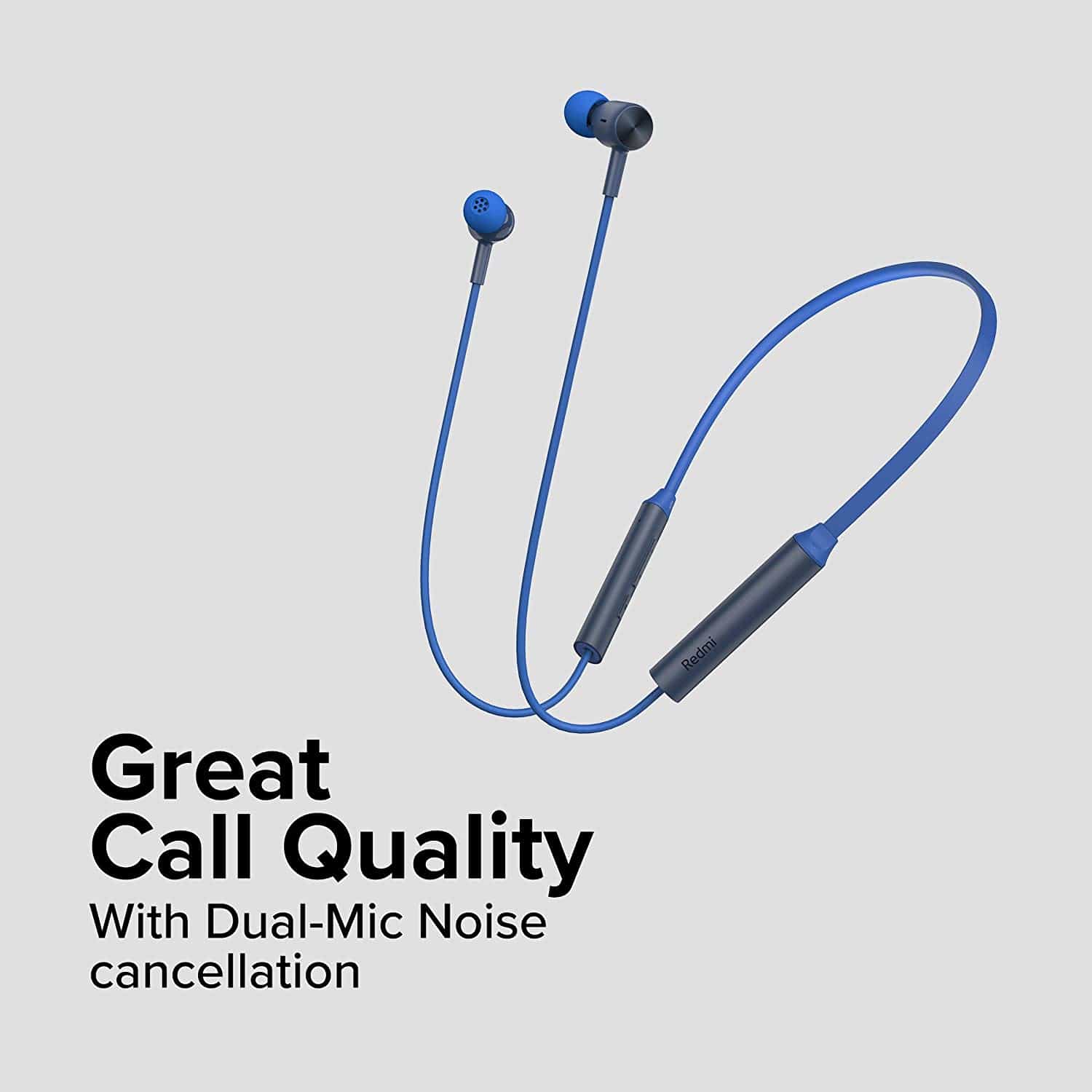 Redmi SonicBass Wireless Earphones Blue (INLYEJ02LS)-Wireless Bluetooth Headphones-dealsplant