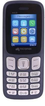 Micromax X419 Blue basic mobile phones-Mobile Phones-dealsplant