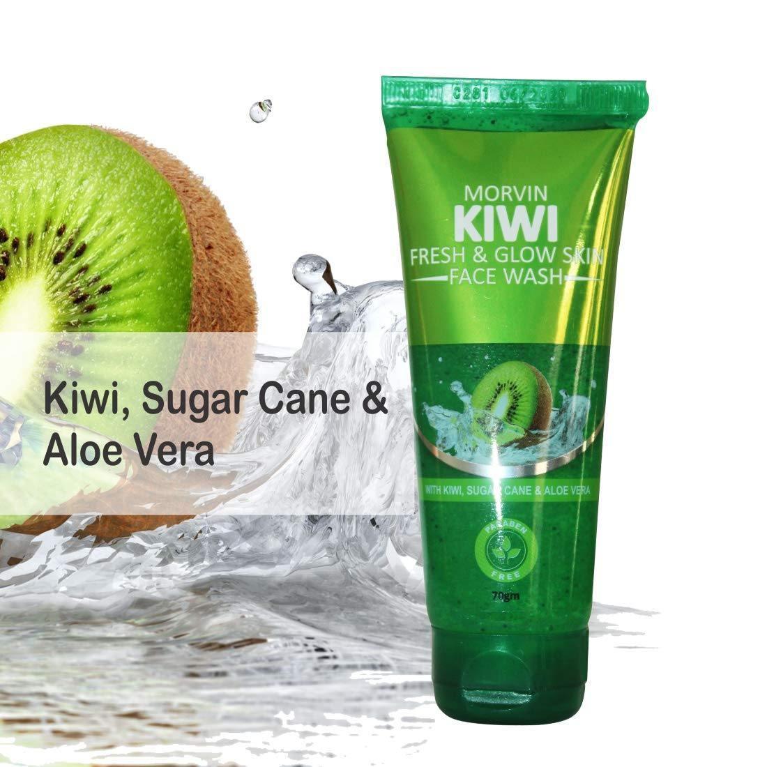 Morvin Kiwi Fresh & Glow Skin Face Wash 70gm-Pack Of 2-Health & Personal Care-dealsplant