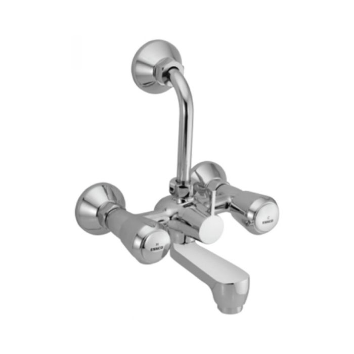 Essco 2 Way Wall Mixer Marvel MQT-CHR-517BKN - Chrome Finish 115 mm Long Bend Pipe for connection to Overhead Shower-Wall Mixer-dealsplant