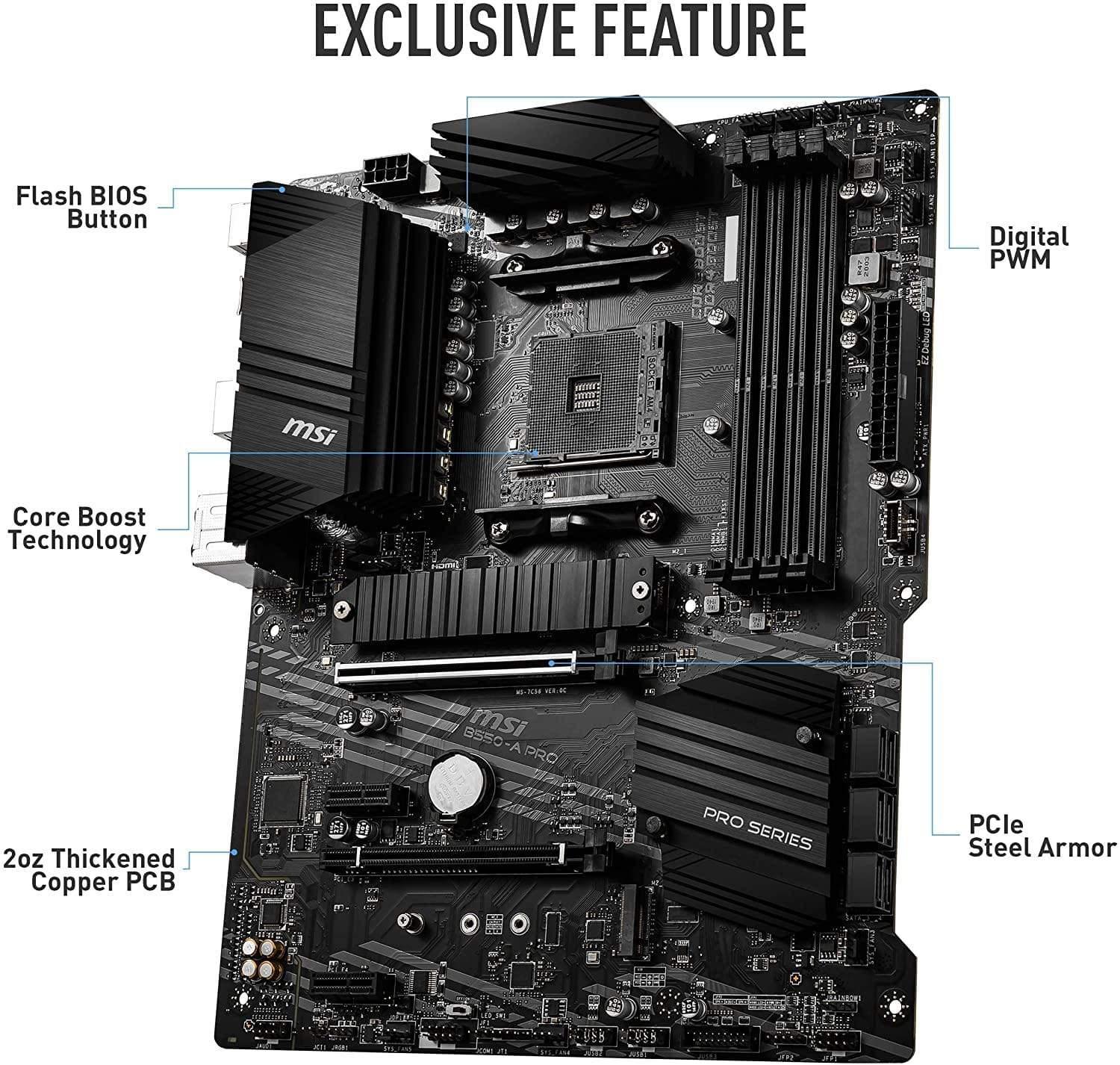MSI B550-A PRO ProSeries Motherboard-Mother Boards-dealsplant