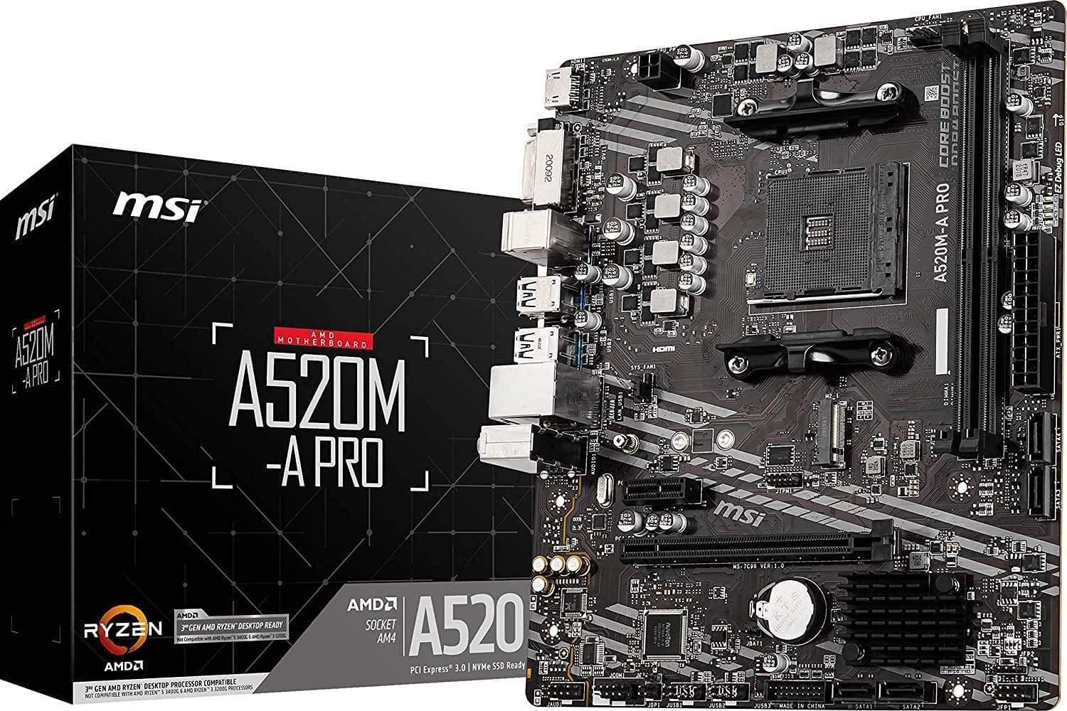 MSI A520M-A PRO Gaming Motherboard-Motherboard-dealsplant