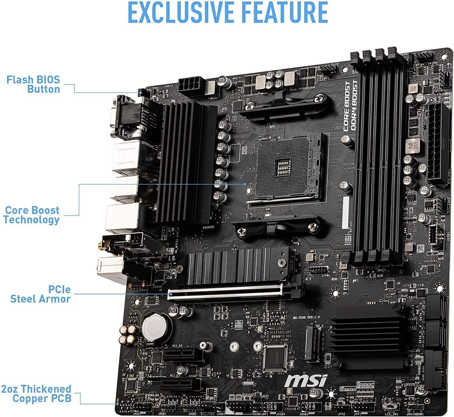 MSI B550M PRO-VDH WiFi ProSeries Motherboard - Main Image